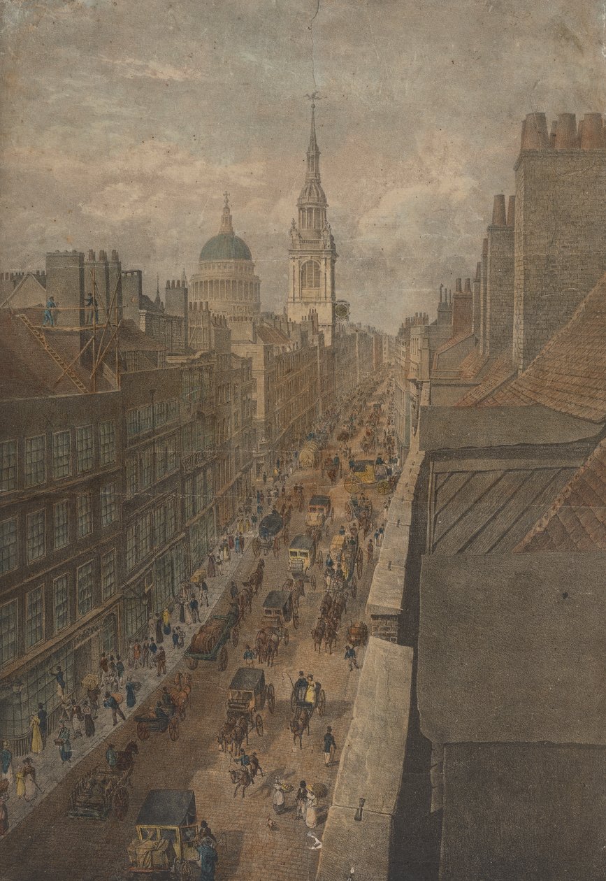 Utsikt over Cheapside av Unknown artist