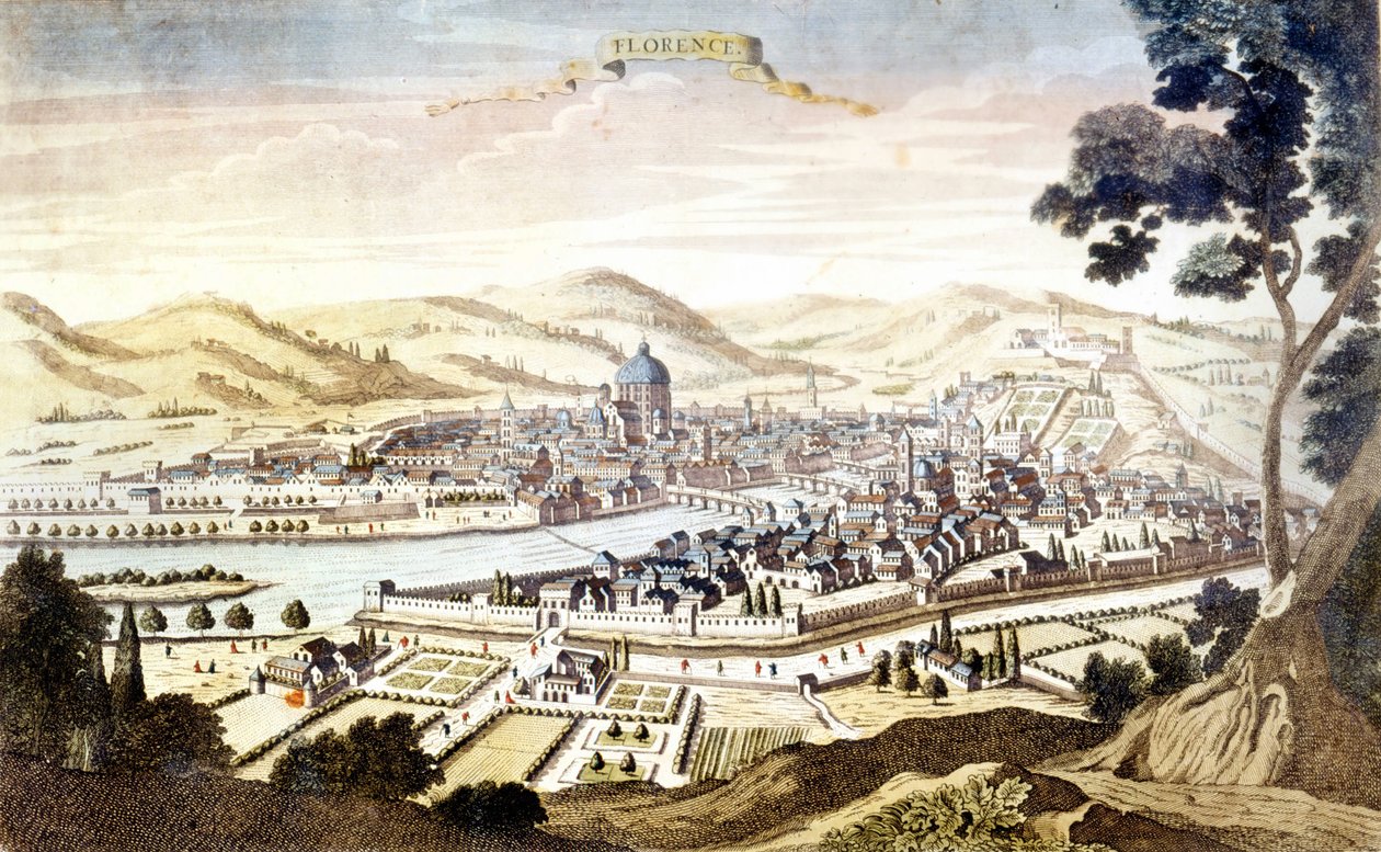 Utsikt over Firenze på 1700-tallet av Unknown artist