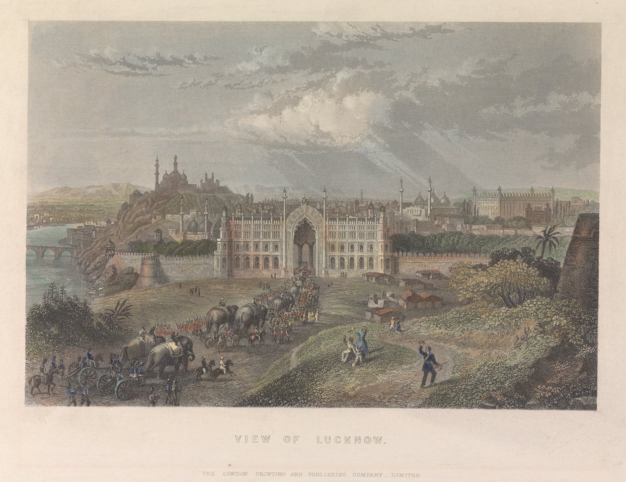 Utsikt over Lucknow av Unknown artist
