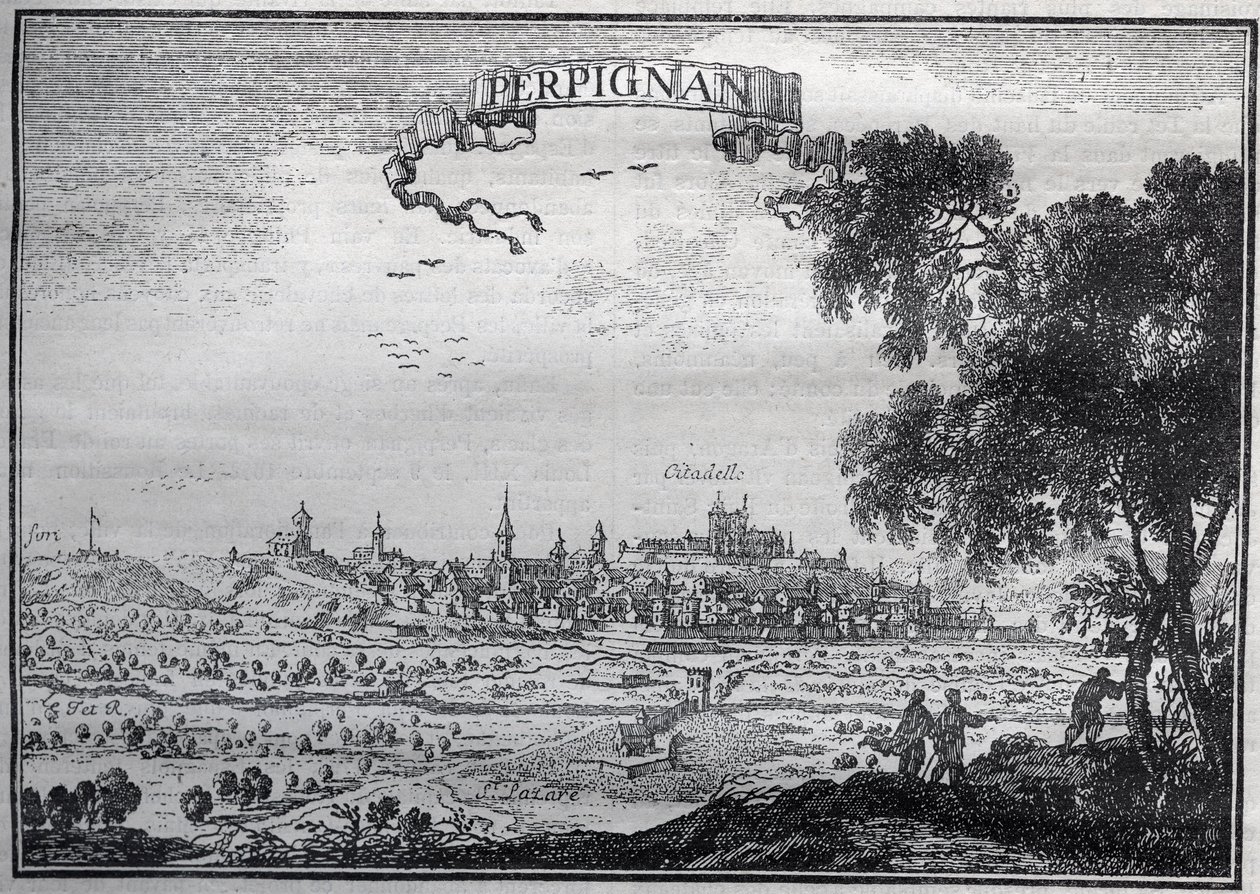 Utsikt over Perpignan på 1600-tallet - Utsikt over Perpignan på 1600-tallet - av Unknown artist