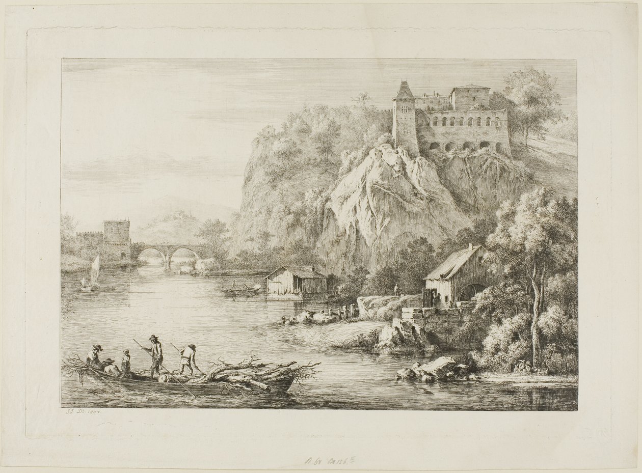 Utsikt over Carmes de Caussees i Lyon av Unknown artist