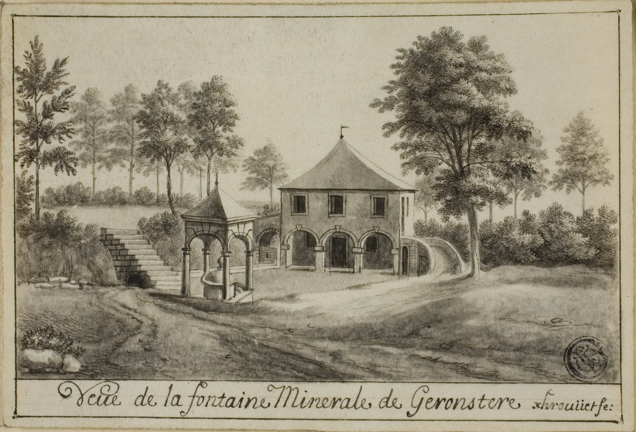Utsikt over mineralkilden ved Geronstere av Unknown artist