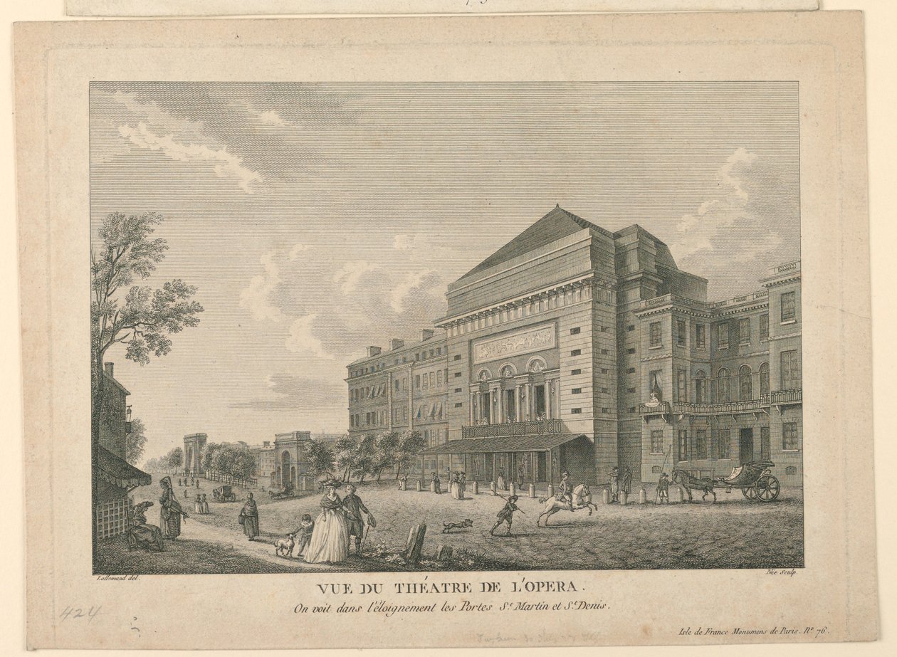 Utsikt over operaen i Paris av Unknown artist