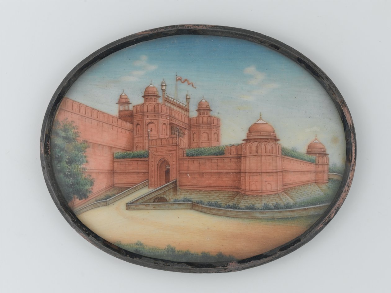 Utsikt over det røde fortet, Delhi, 1850 ca av Unknown artist