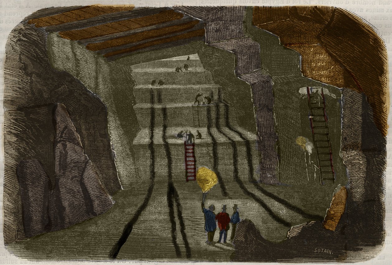 Utsikt over jerngruvene til Stahlberg i Alsace. av Unknown artist