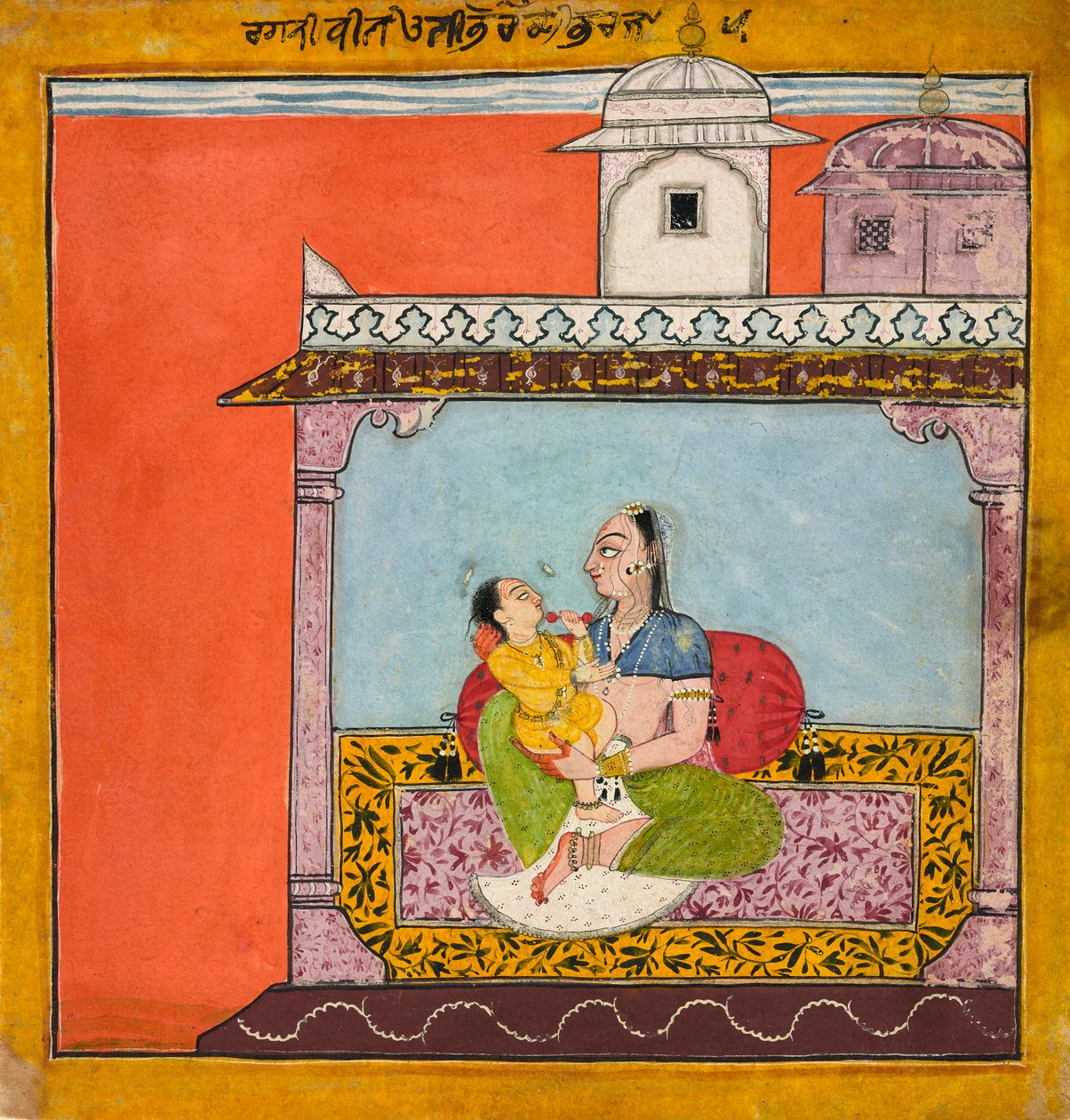 Vilaval Ragini, Fra en Ragamala av Unknown artist