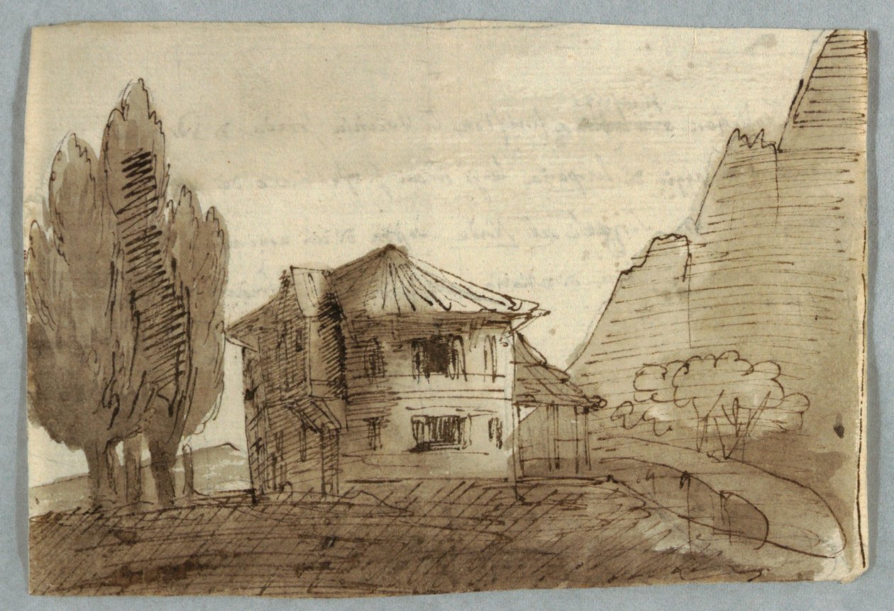 Villa i et fjellområde av Unknown artist