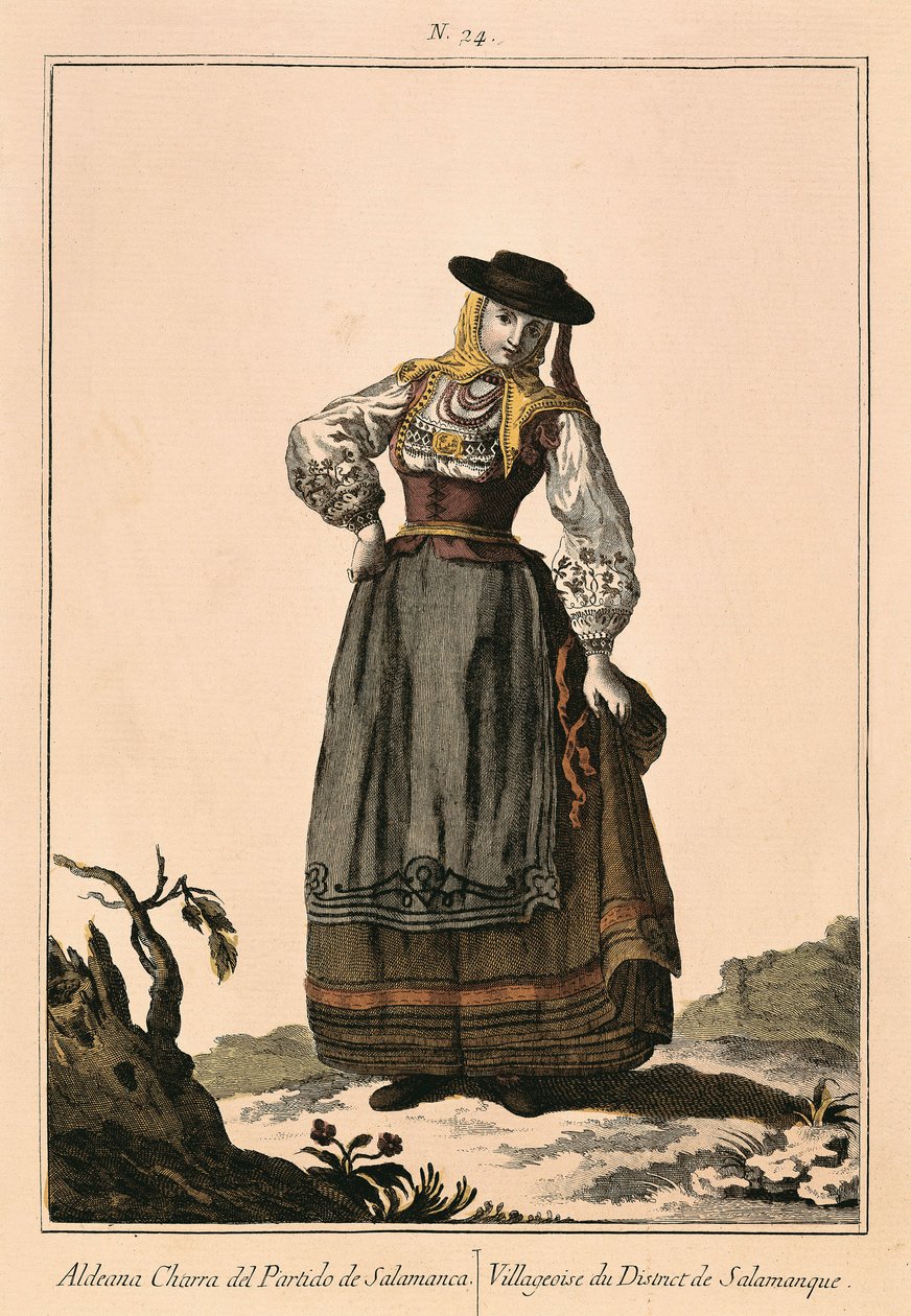 Landsbyboer i regionen Salamanca av Unknown artist