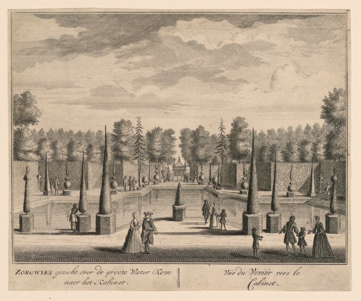 Utsikt fra Vivier mot kabinettet av Unknown artist