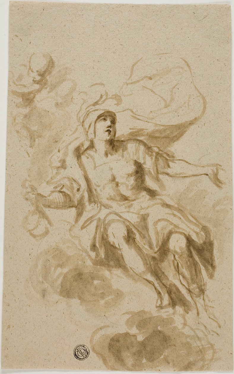 Kriger sitter på skyer av Unknown artist