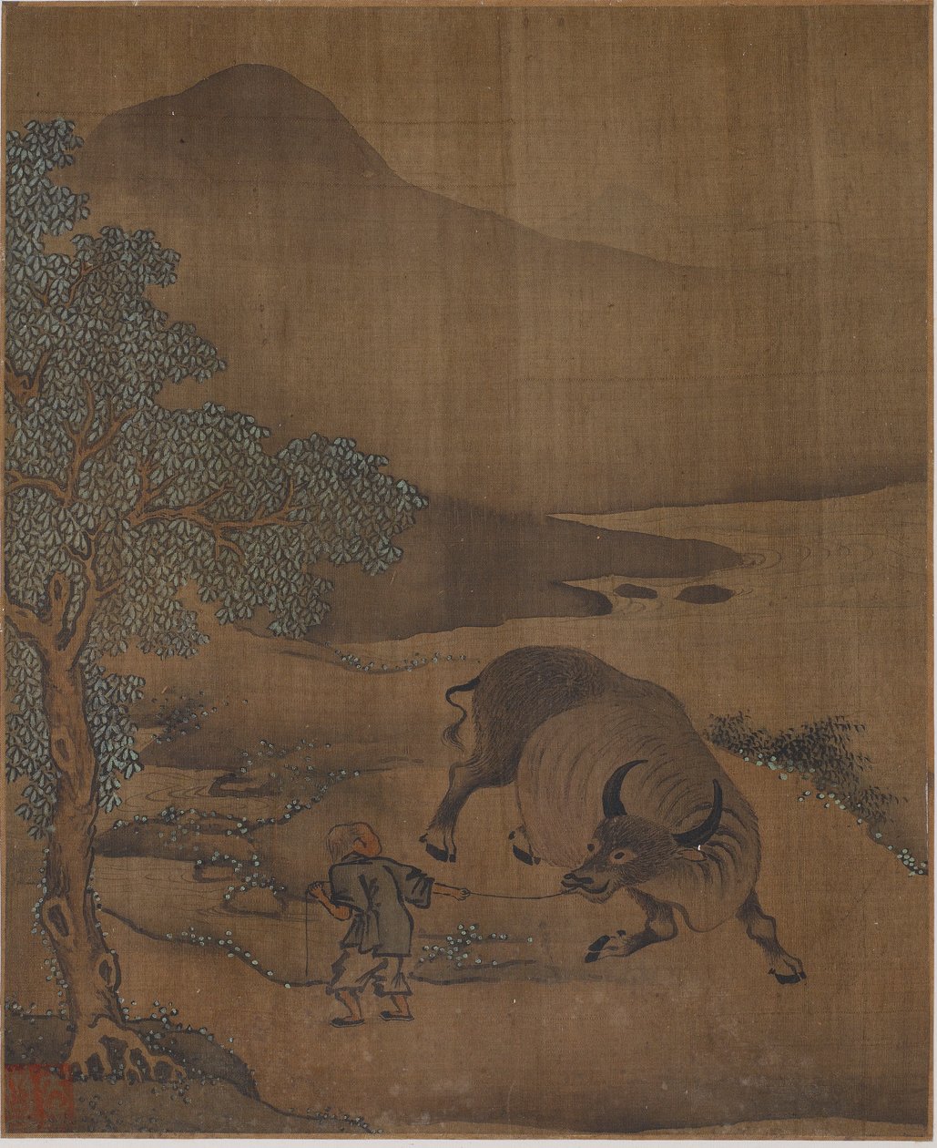 Vannbøffel og Herdboy av Unknown artist