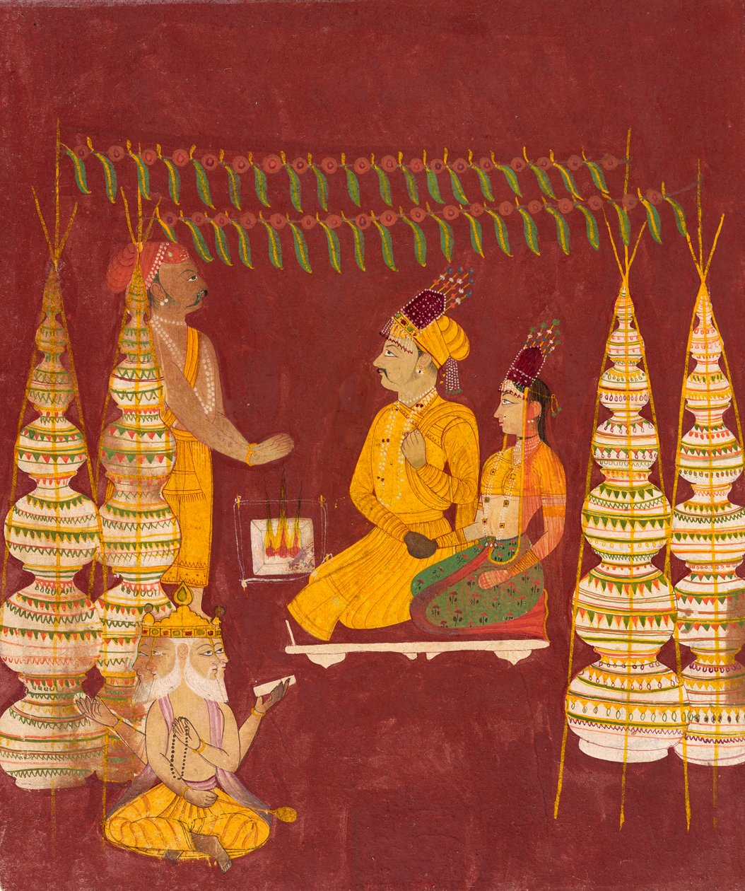 Bryllupsseremoni med Brahma til stede av Unknown artist
