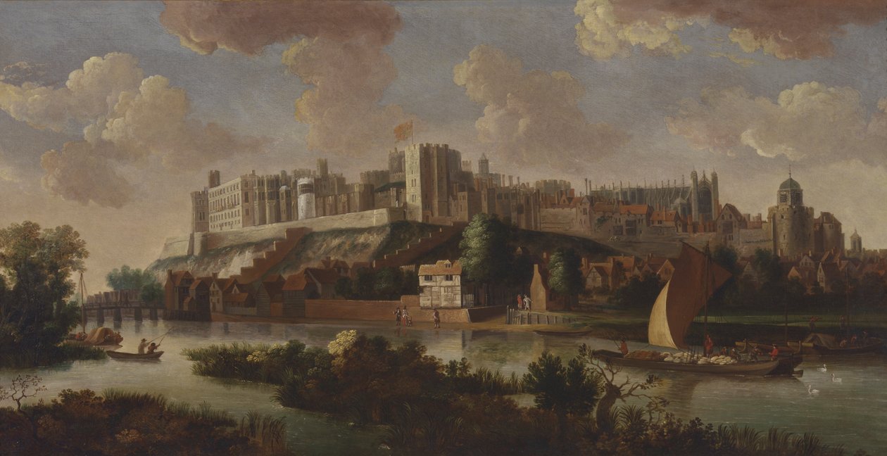 Windsor Castle sett fra Themsen av Unknown artist