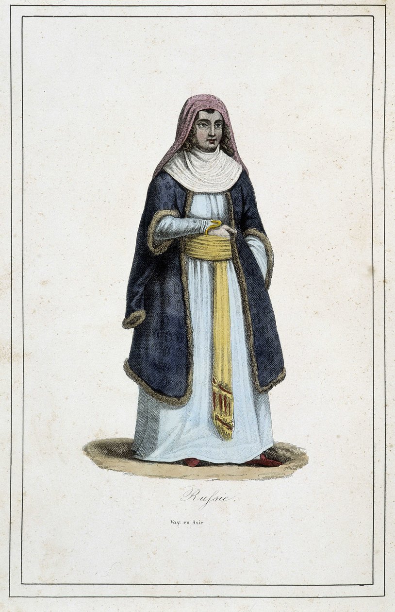 Woman of Russia - i "The different peoples of the earth"" av Father Paul Jonhanneaud, Librairie des Bons livres av Unknown artist