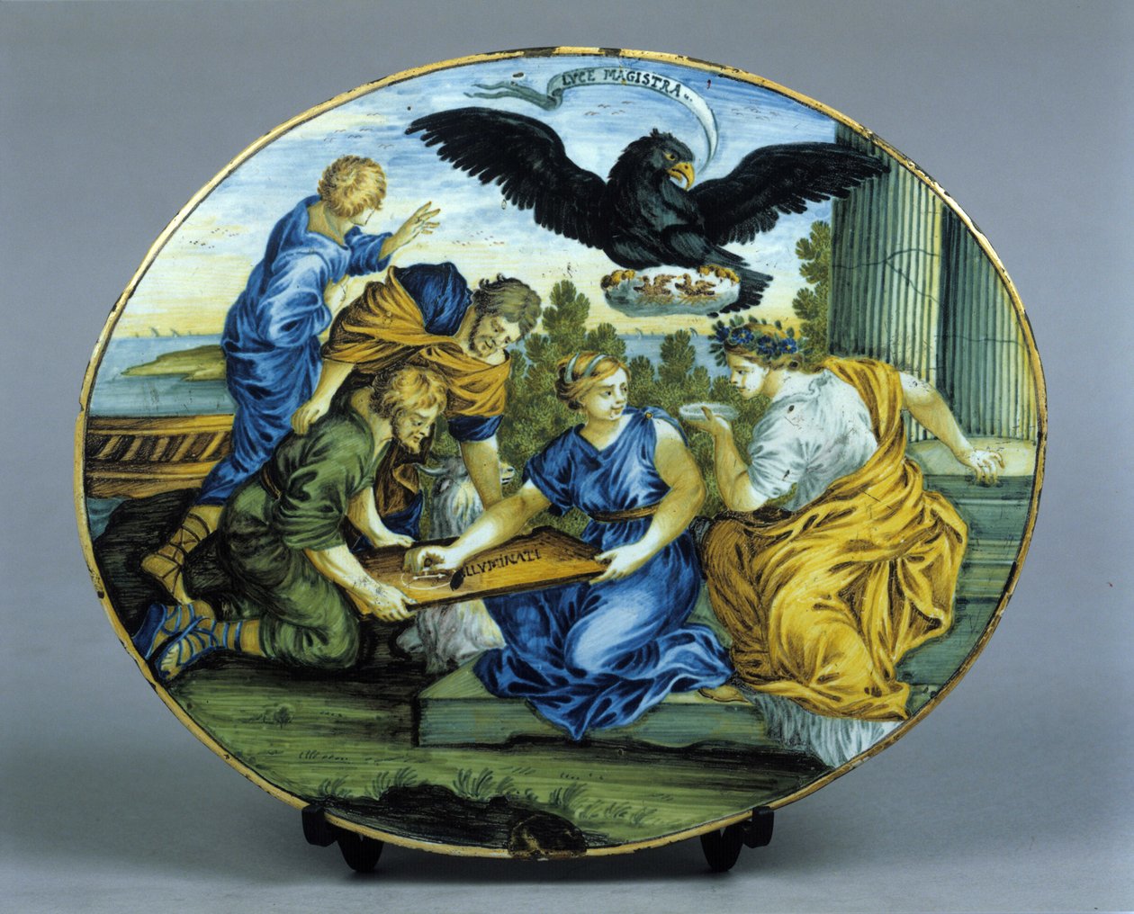 World Secrete Society: sekten eller Academy of Illuminati (Illuminati Illuminines de Baviere eller Illuminaten). Keramikk fra 1700-tallet. Milanese . av Unknown artist