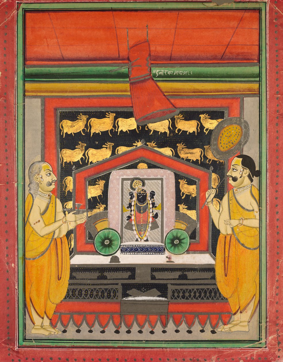 Tilbedelse av Dvaraka Nathji på Kankroli av Unknown artist