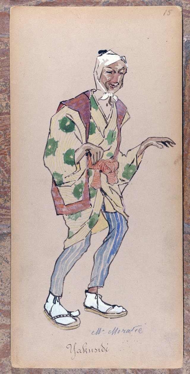 Yakuside-kostyme til skapelsen av Madame Butterfly av Giacomo Puccini i 1904. Samling av Museo della Scala i Milano. av Unknown artist
