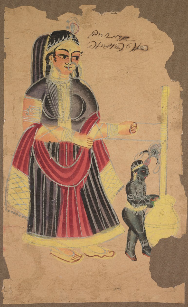 Yasoda og Krishna av Unknown artist