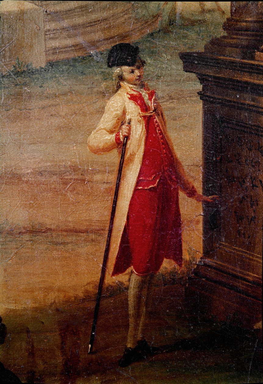 Ung mann av det venetianske aristokratiet Detalj. Anonymt maleri. Galleria del 