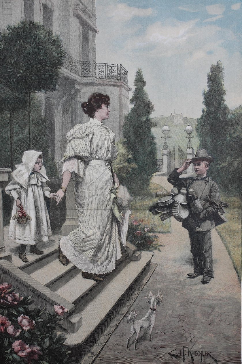 Ungdoms gateselger, pedlar av Unknown artist