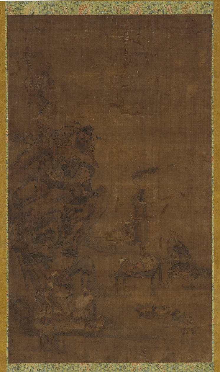 Zhong Kui temmer de fem pestene av Unknown artist