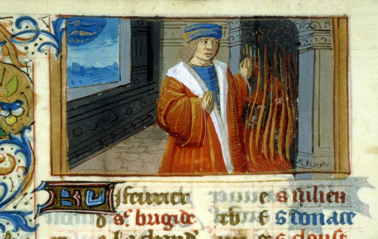 Zodiac Fish, peis - miniatyr, middelalder (ref. 137, 046v): Forespørsel om tillatelse til kommunalbiblioteket i Toulouse (tlf: 05 62 27 66 66) av Unknown artist
