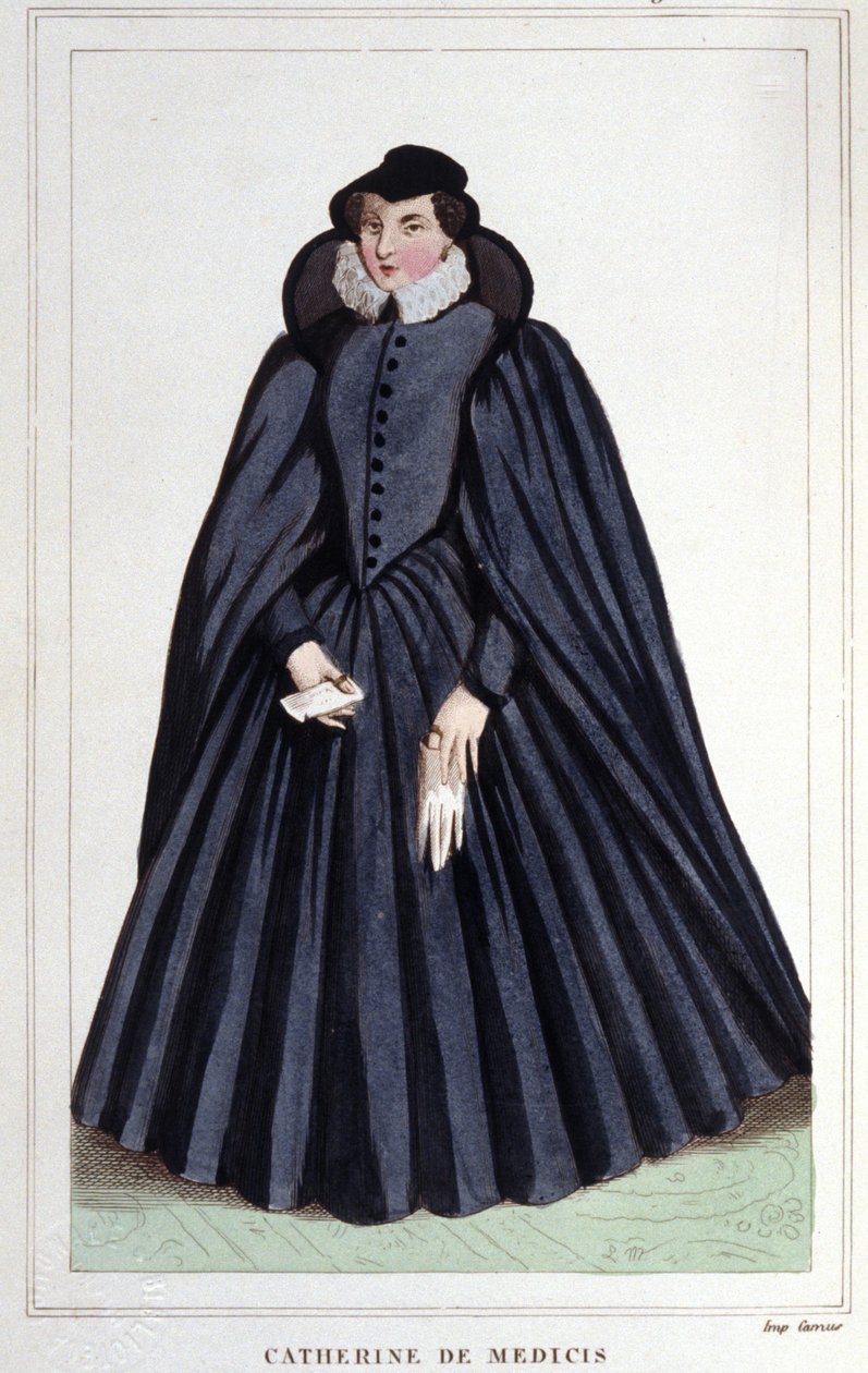 portrett av Catherine de Medici (Caterina de Medici) (1519-1589). av Unknown artist