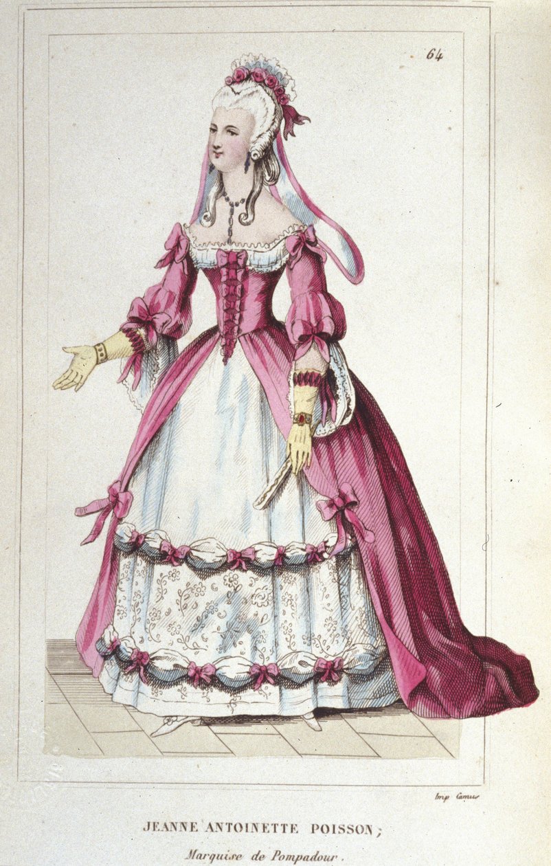 portrett av Jeanne-Antoinette Poisson, markis av Pompadour (kjent som Madame de Pompadour av Unknown artist