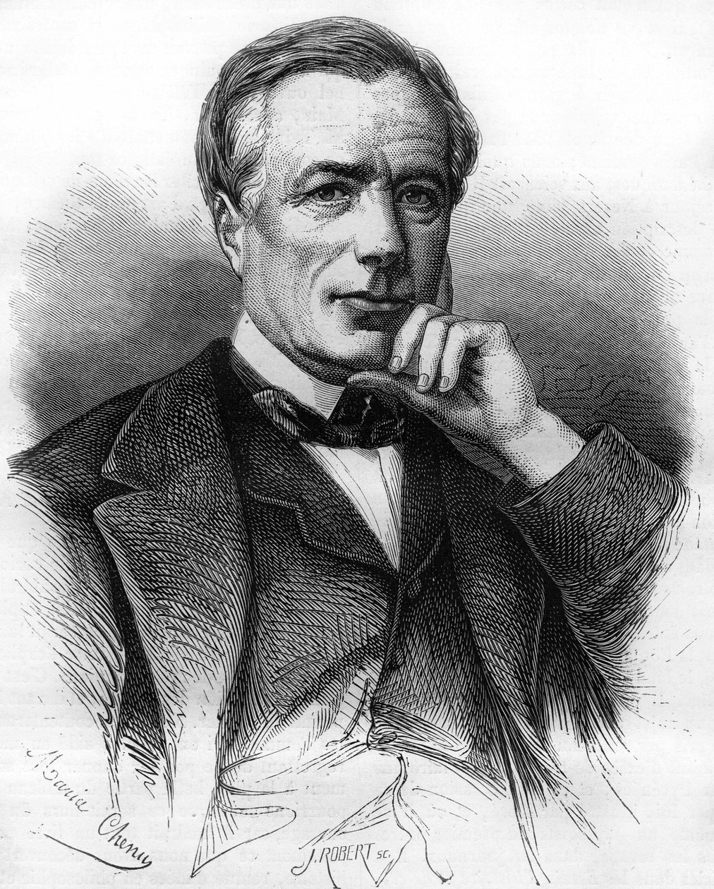 portrett av Xavier Marmier (1809-1892), fransk forfatter. av Unknown artist