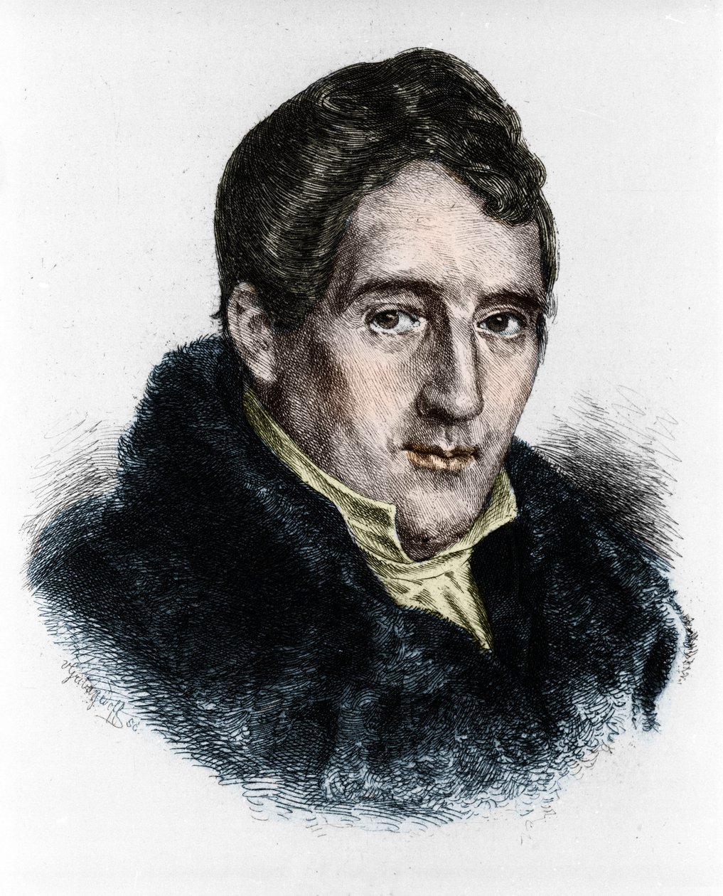 portrett av den tyske komponisten Louis Spohr (1784-1859). av Unknown artist
