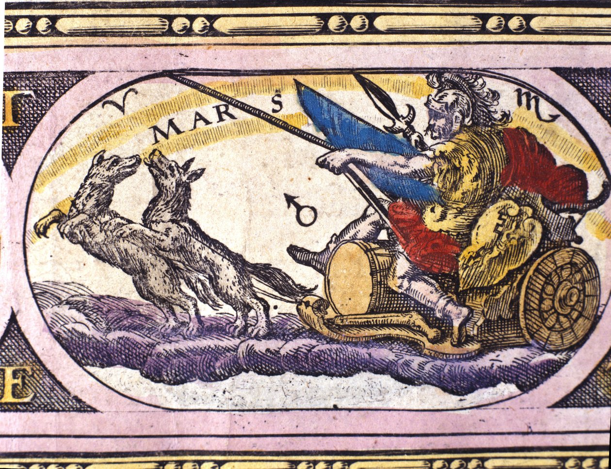 representasjon av guden Mars 1600-tallet (gravering) av Unknown artist