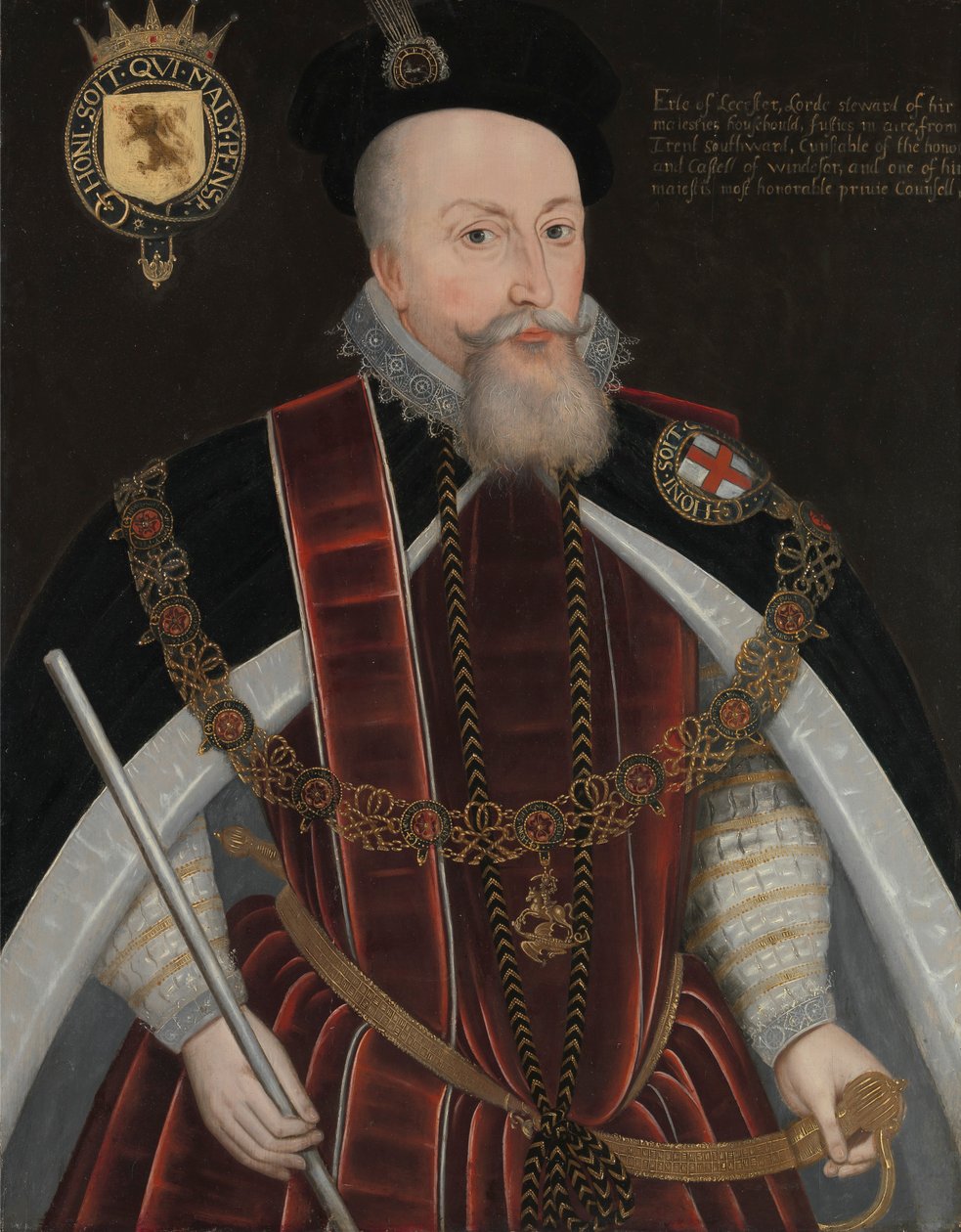 Robert Dudley, første jarl av Leicester (1532/3–1588) av Unknown artist, sixteenth century