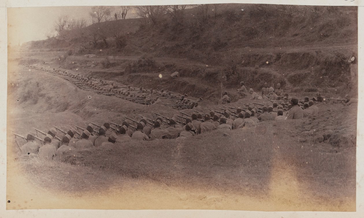 Fjerde Goorkha-regiment bemanner skanse av Unknown photographer