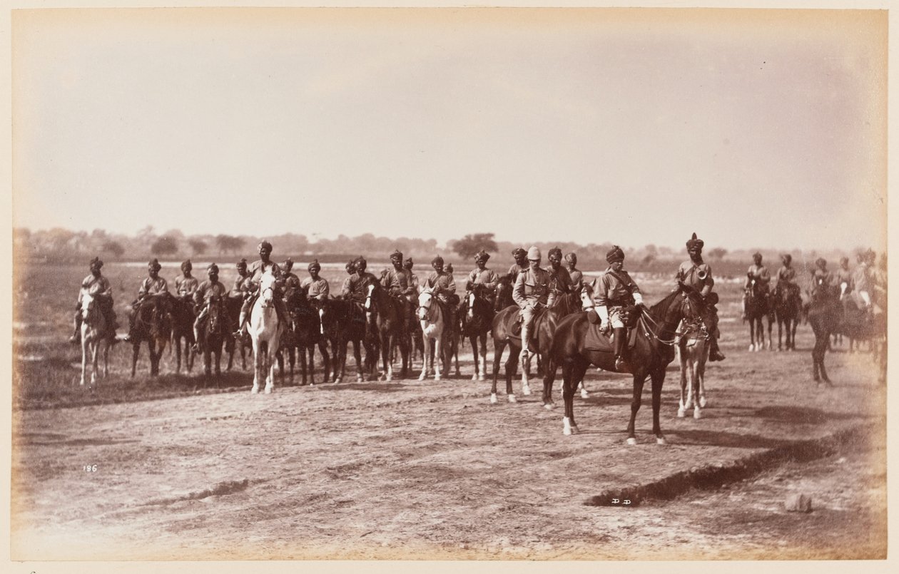 7th Regiment of Bengal Cavalry, under Delhi treningsleir av Unknown photographer