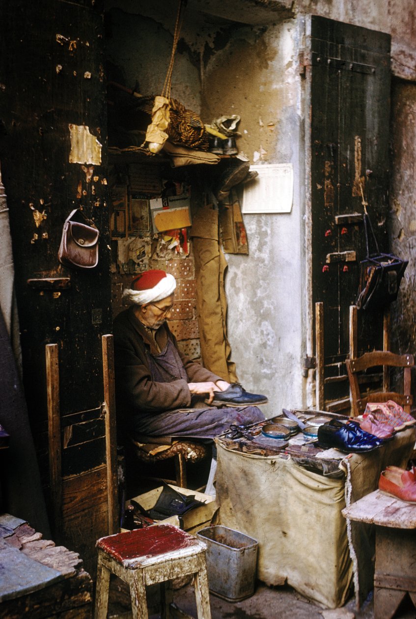 En skomaker, Alger av Unknown photographer