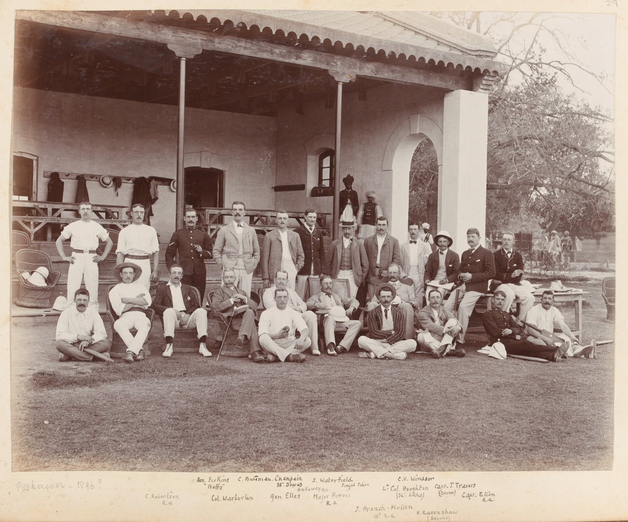 En cricketkamp, Peshawar av Unknown photographer