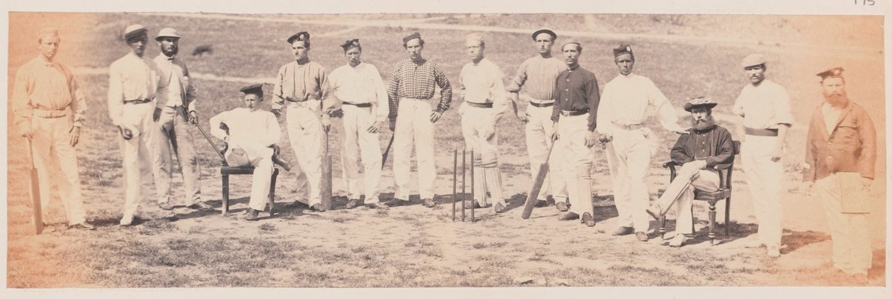 Et cricketlag fra hæren, 1870 ca av Unknown photographer