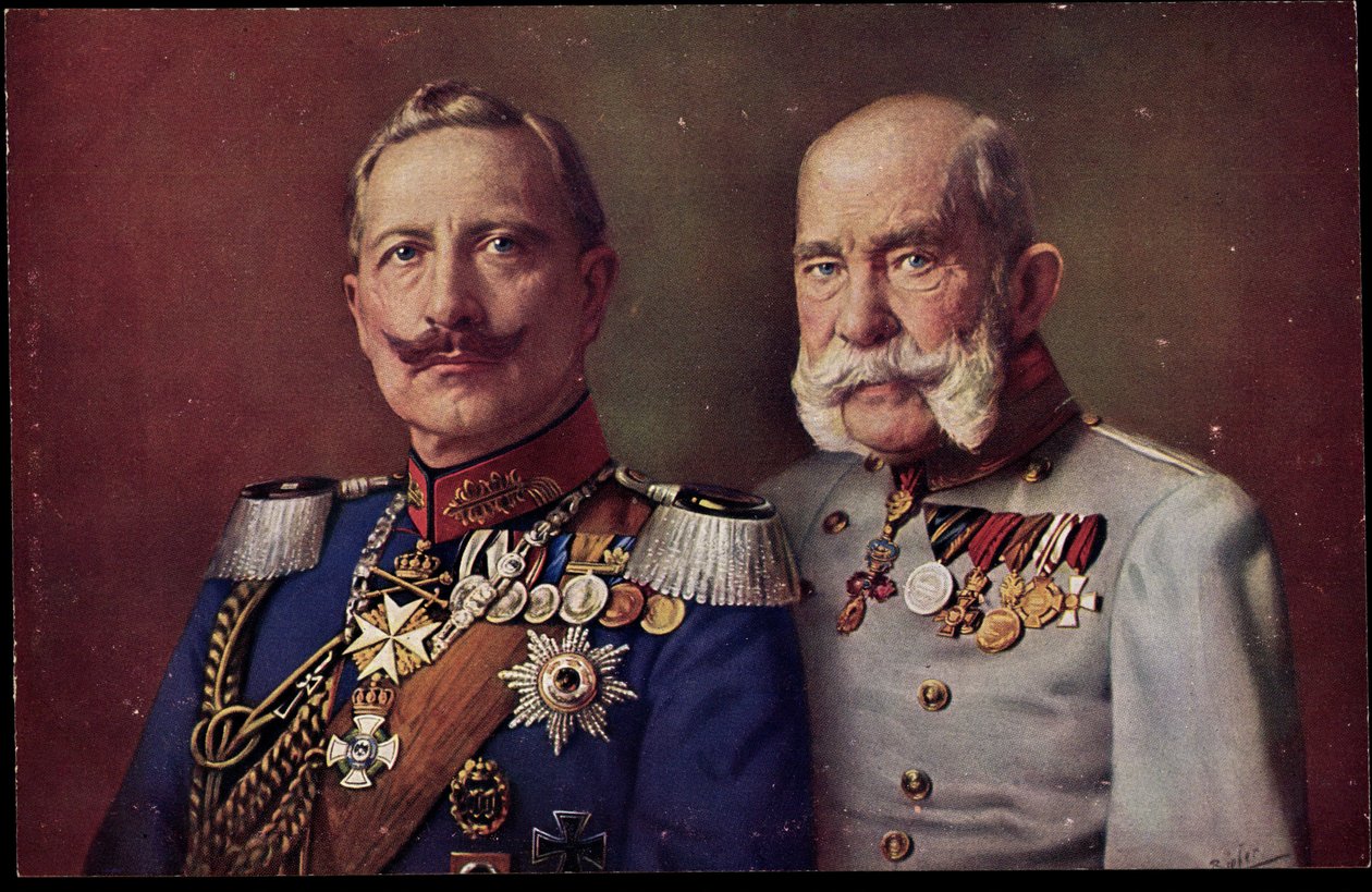 Kunstner Kaiser Wilhelm II, keiser Franz Joseph I av Unknown photographer