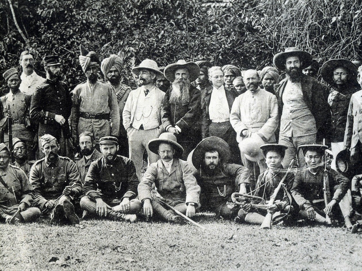 Auguste Pavie (1847-1925), bretonsk oppdagelsesreisende og det fransk-engelske oppdraget til Upper Mekong i 1895. av Unknown photographer