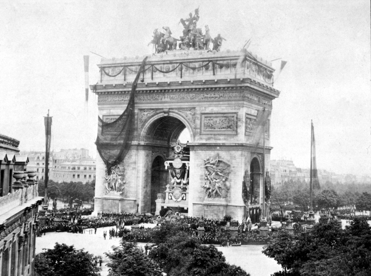 Begravelse av Victor Hugo ved Triumfbuen, Paris, 01.06.1885 av Unknown photographer