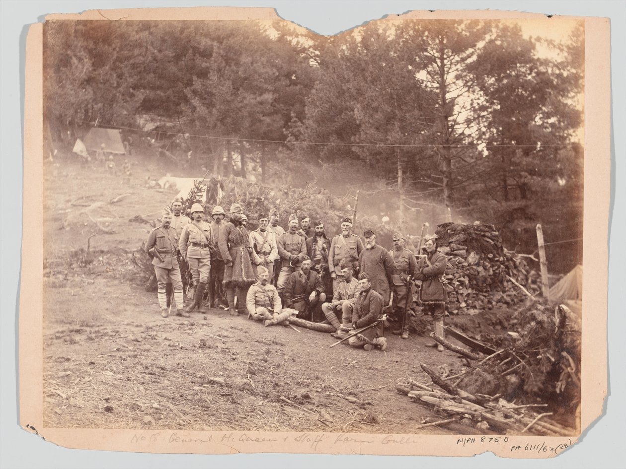 General McQueen og staben, Black Mountain-ekspedisjonen av Unknown photographer