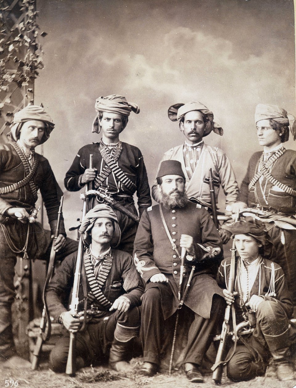 Georgiske krigere fra Batum (eller Batumi) byen Georgia, hovedstaden i Adjaria av Unknown photographer