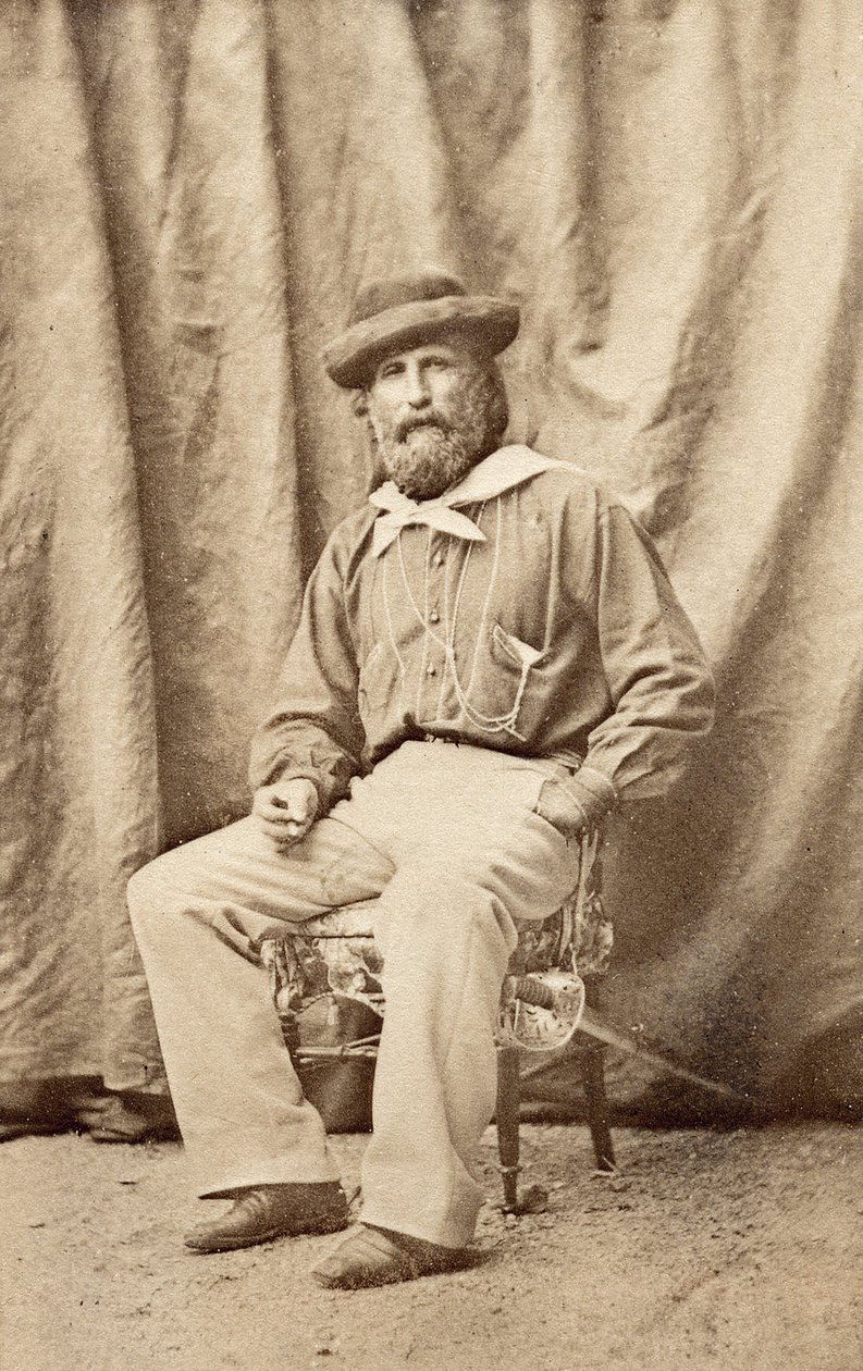Giuseppe Garibaldi i Caserta i 1860 av Unknown photographer