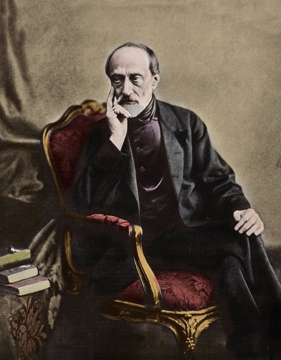 Giuseppe Mazzini (1805-1872), italiensk patriot og politiker - 1864 - Portrett av den italienske republikanske politikeren Giuseppe Mazzini (1805-1872) av Unknown photographer