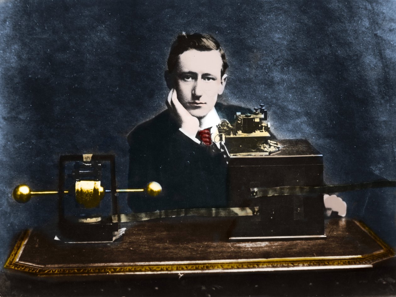 Guglielmo Marconi (1874-1937), Italian physicist and inventor in England in 1896. av Unknown photographer