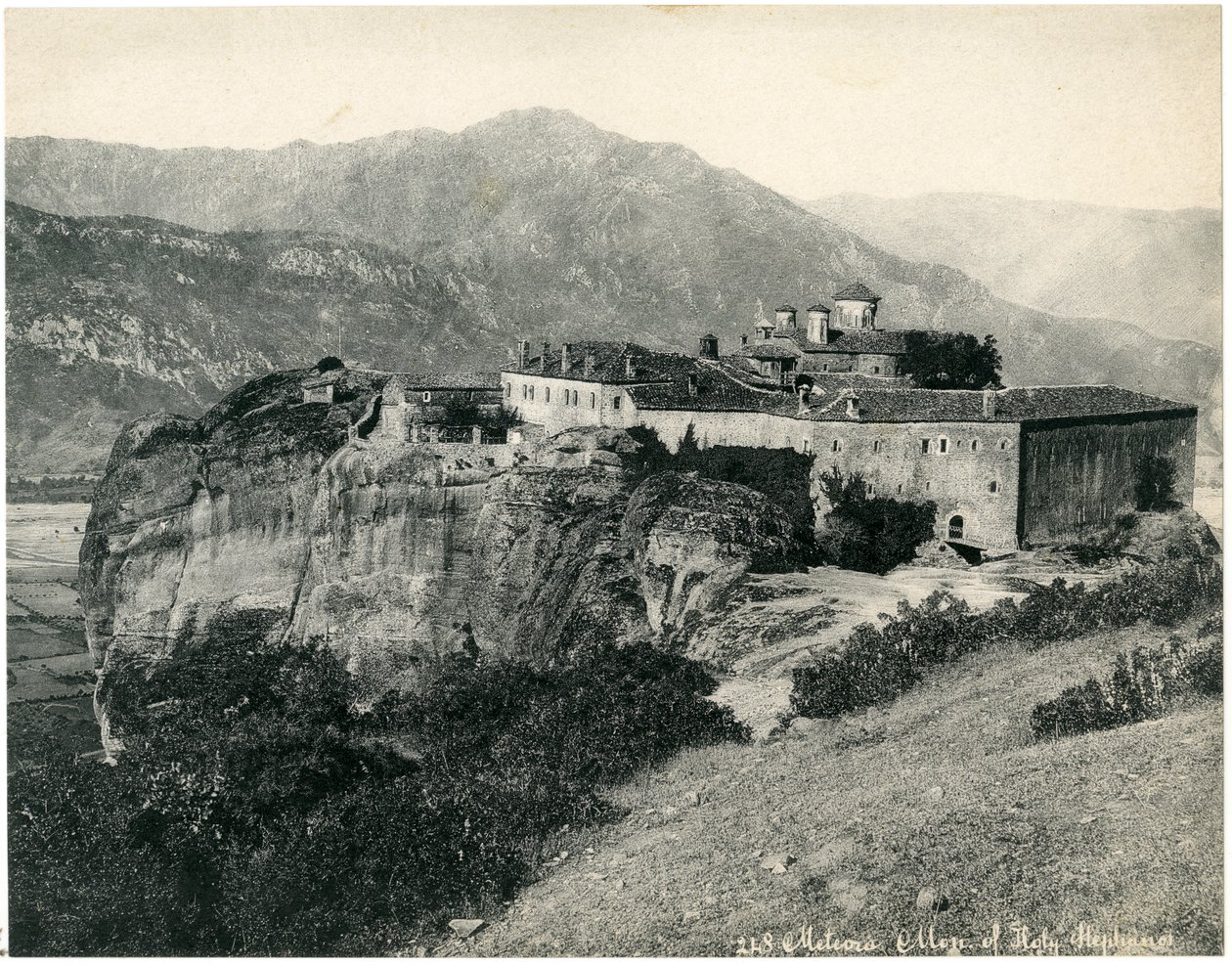 Choli-klosteret St. Stephen (Agios Stefanos), Meteora, Trikala, gresk, fru 1890 av Unknown photographer