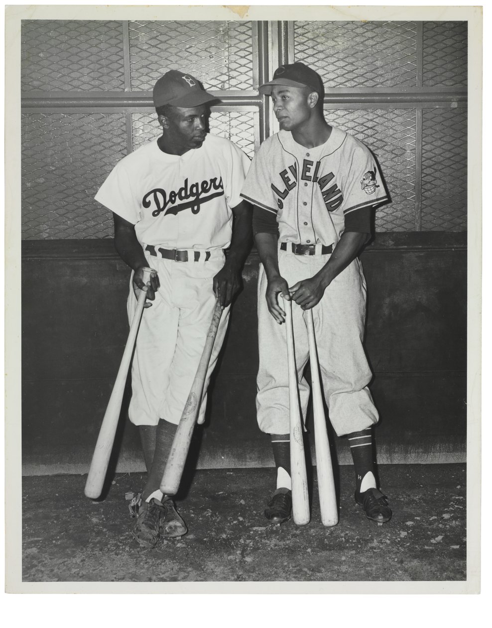 Jackie Robinson og Larry Doby, ca. 1947 (fotografi (s/h) av Unknown photographer