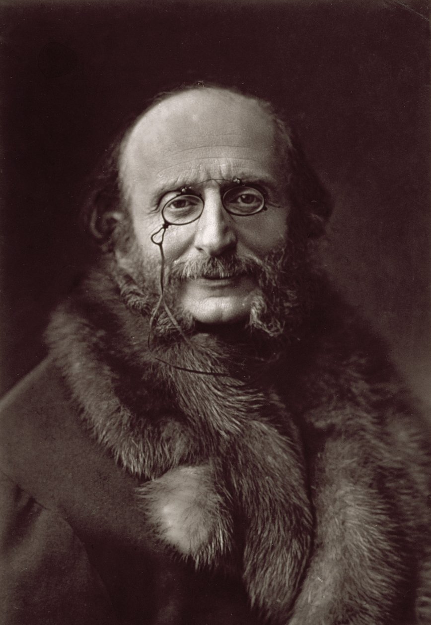 Jacques Offenbach (1819-80), tysk komponist (s/hvitt foto) av Unknown photographer