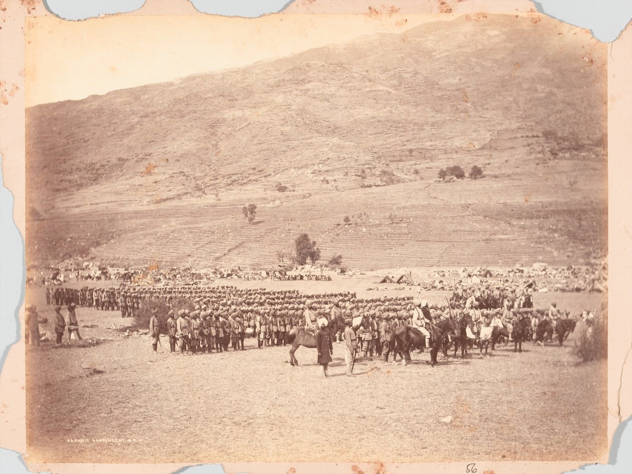 Kashmir-kontingenten fra Black Mountain-ekspedisjonen av Unknown photographer