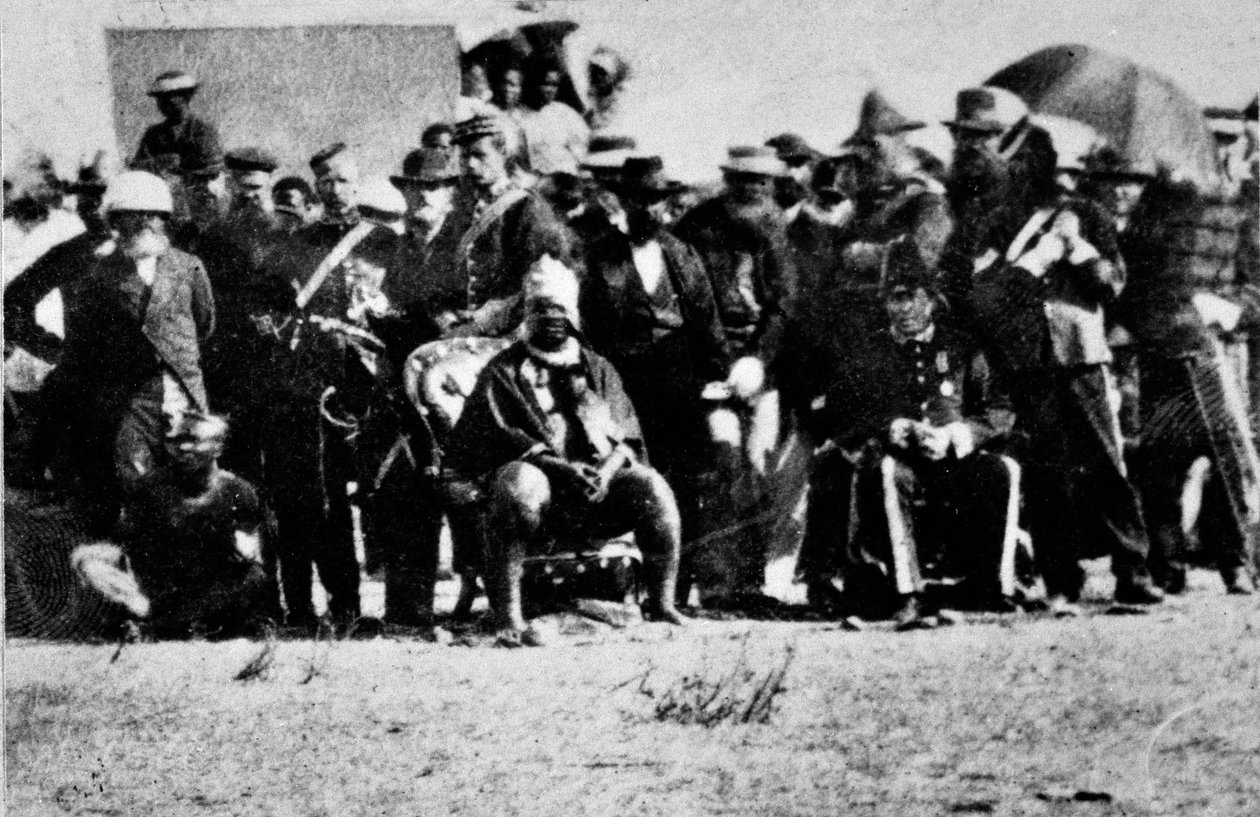 Kong Cetshwayos ?kroning? den 1. september 1873 av Unknown